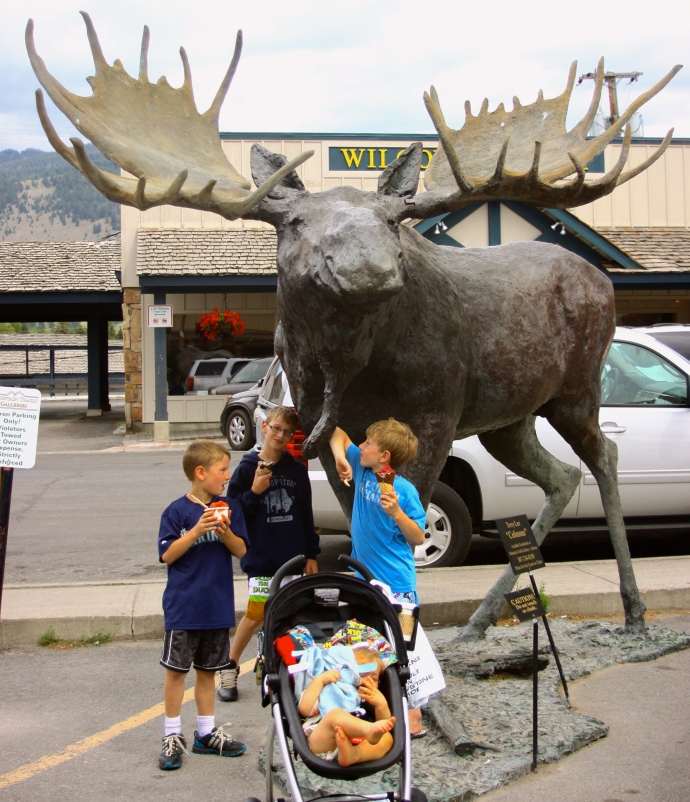 Posing with the Moose